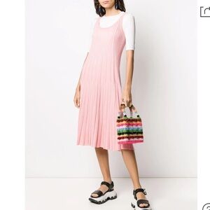 NWT Kenzo Ribbed Knitted Dress Pink Size Small